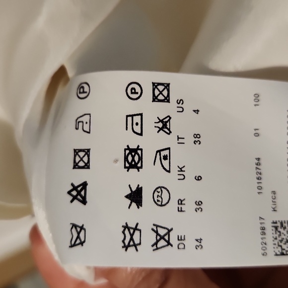 Preloved Hugo Boss color block white and navy sleeveless dress US 4 - Picture 4 of 5